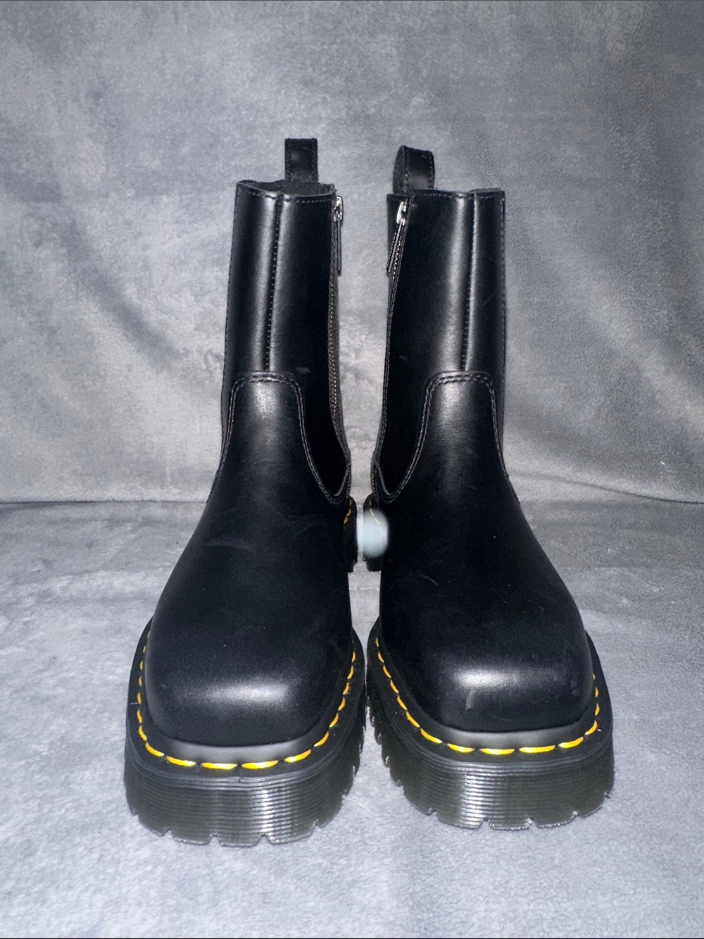 NWOB Women’s Dr Martens Amaayah Lo Black Leather Boots - Size 8 - Picture 4 of 11
